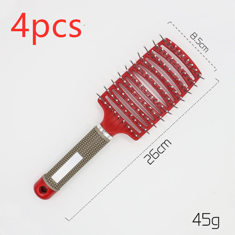 Hairbrush Anti Klit Brushy Haarborstel Women Detangler Hair Brush Bristle Nylon Scalp Massage  Teaser Hair Brush Comb Noventix