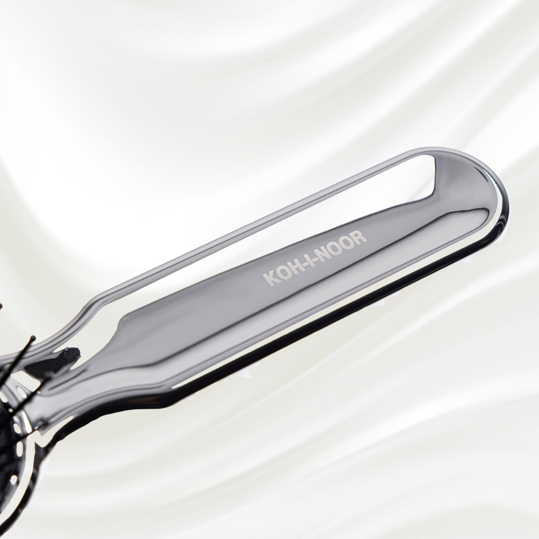 Metallic Pneumatic Oval Synthetic Pin Hairbrush KOH-I-NOOR Beauty USA