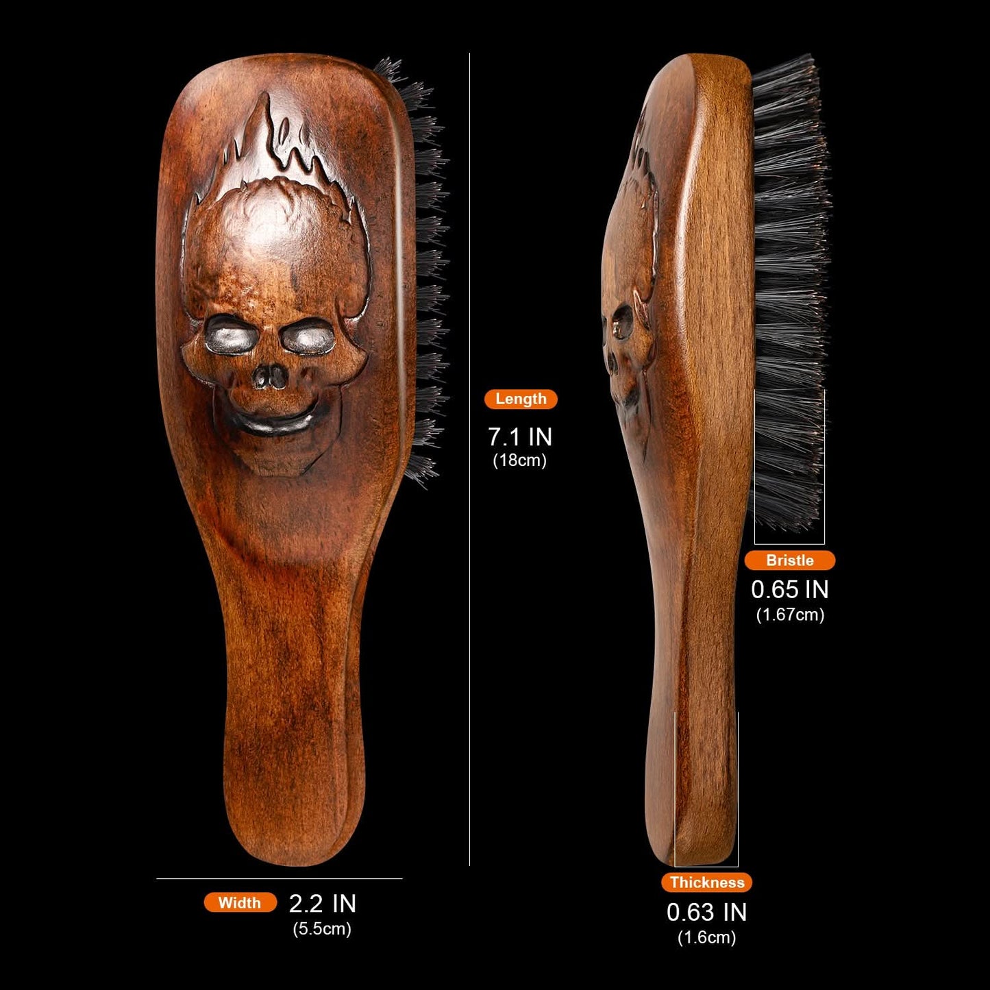 Eagle Fortress Inferno Styler Military Beard and Hair Brush The Beauty Box