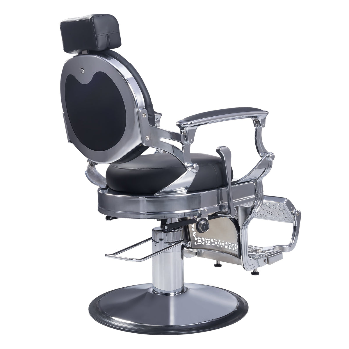 Antique Style Heavy Duty Barber Chair, Alum. The Titan 8779 MYS
