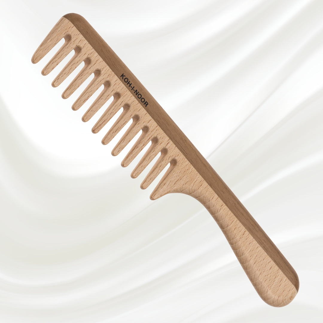 Legno Beech and Kotibe Wood Wide Tooth Comb KOH-I-NOOR Beauty USA