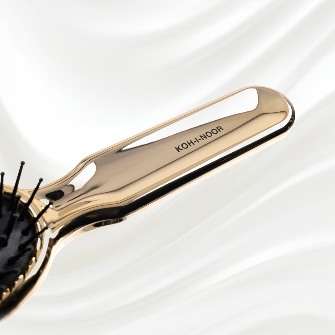 Metallic Pneumatic Oval Synthetic Pin Hairbrush KOH-I-NOOR Beauty USA