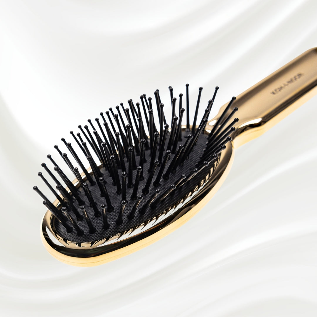 Metallic Pneumatic Oval Synthetic Pin Hairbrush KOH-I-NOOR Beauty USA