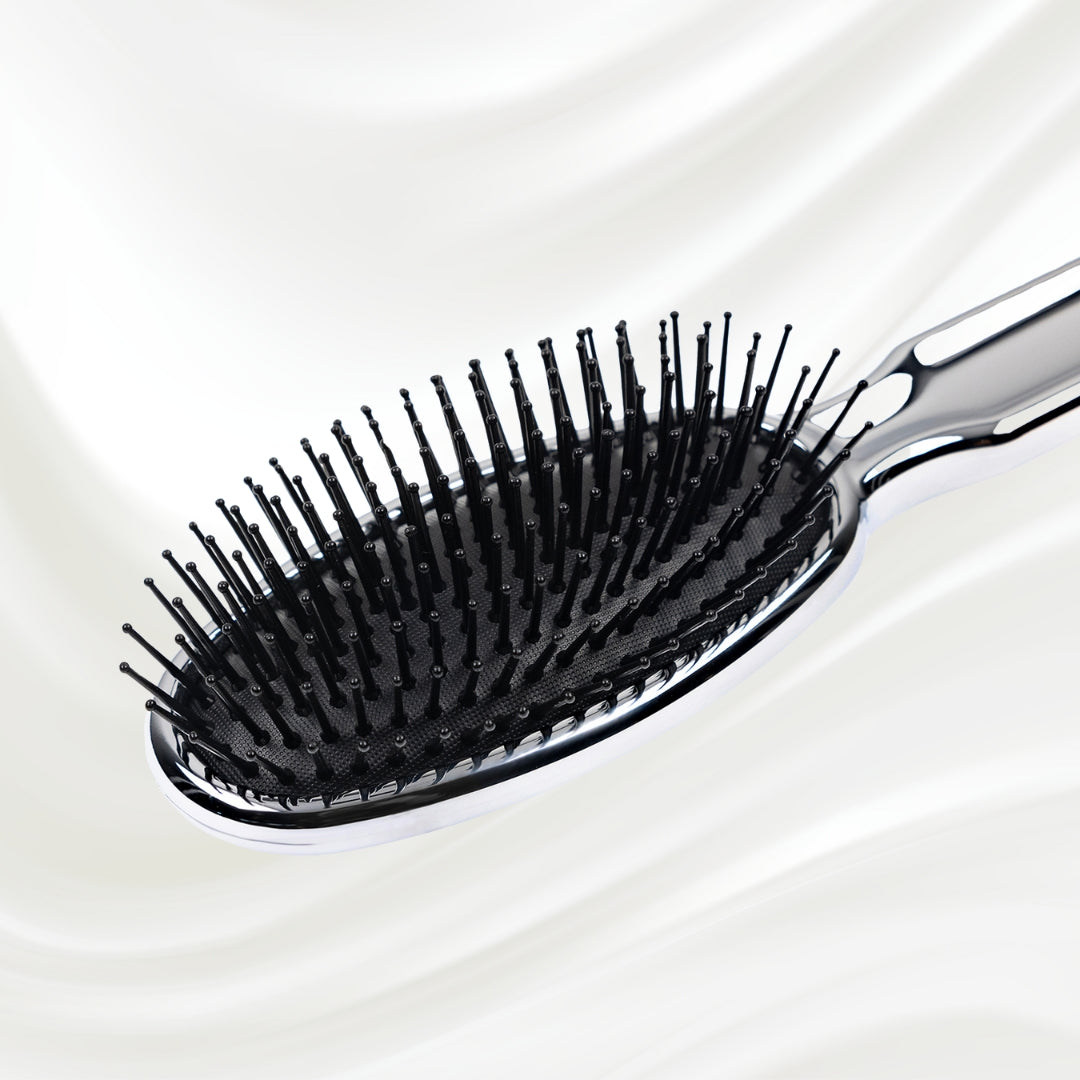 Metallic Pneumatic Oval Synthetic Pin Hairbrush KOH-I-NOOR Beauty USA