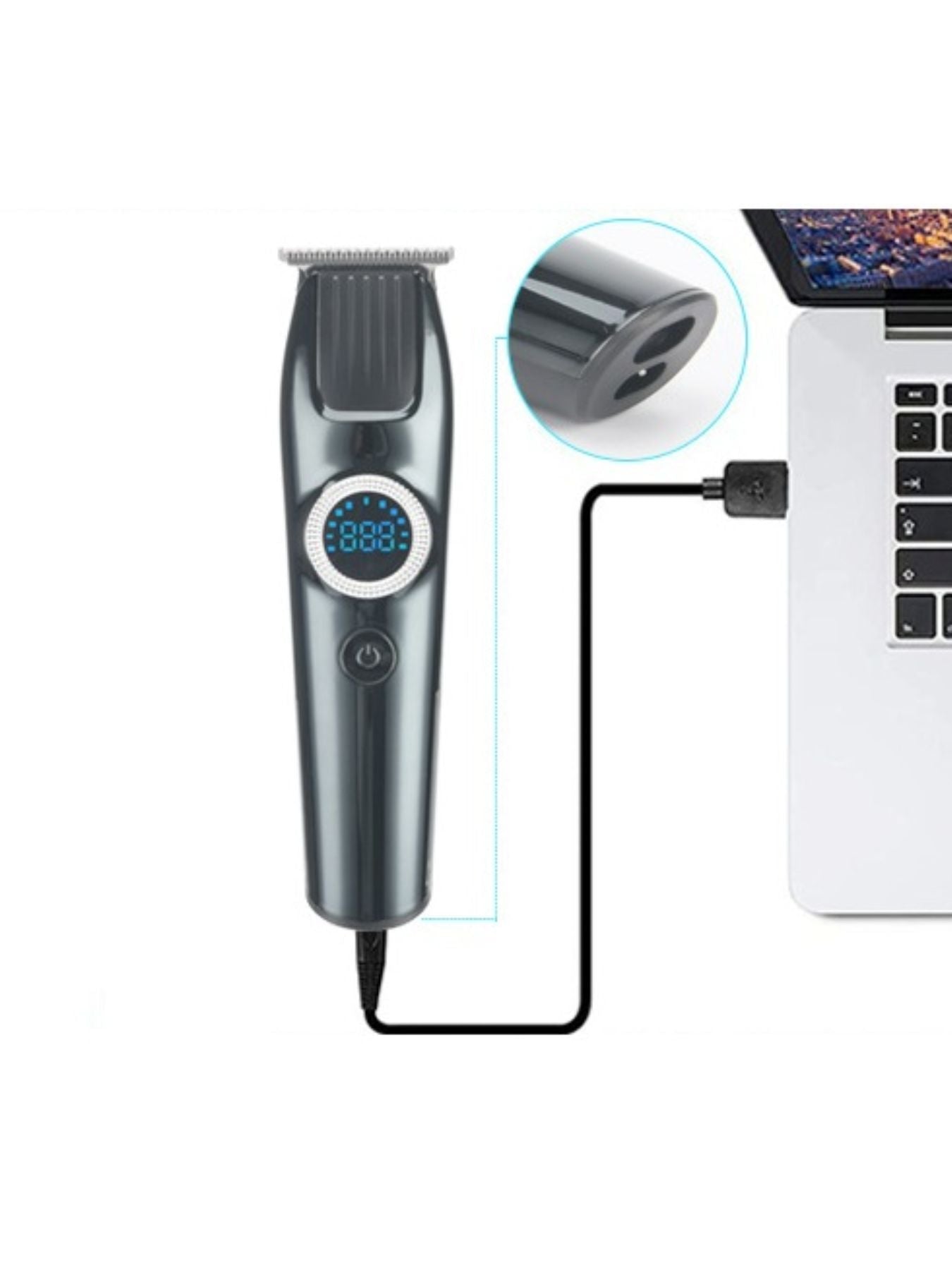 Cordless Hair Clipper with LED Display Unique Oils