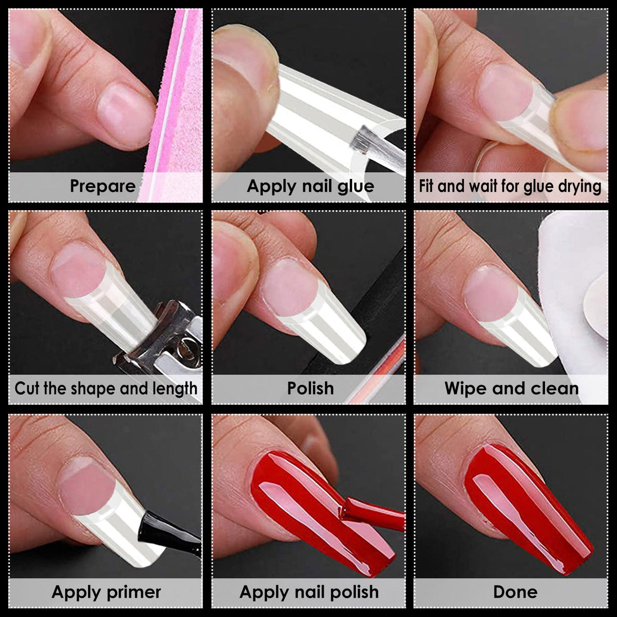 500Pcs False Nail Tips Gamba Beauty