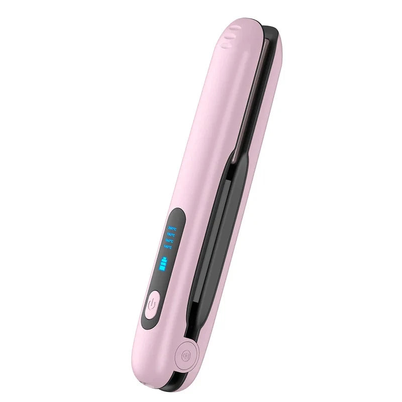 Wireless Hair Straightener Flat Iron Mini 2 IN 1 Roller USB 5000mAh Max 200 Degree Portable Cordless Curler 4 Levels Dry And Wet Uses The Make-up Corner