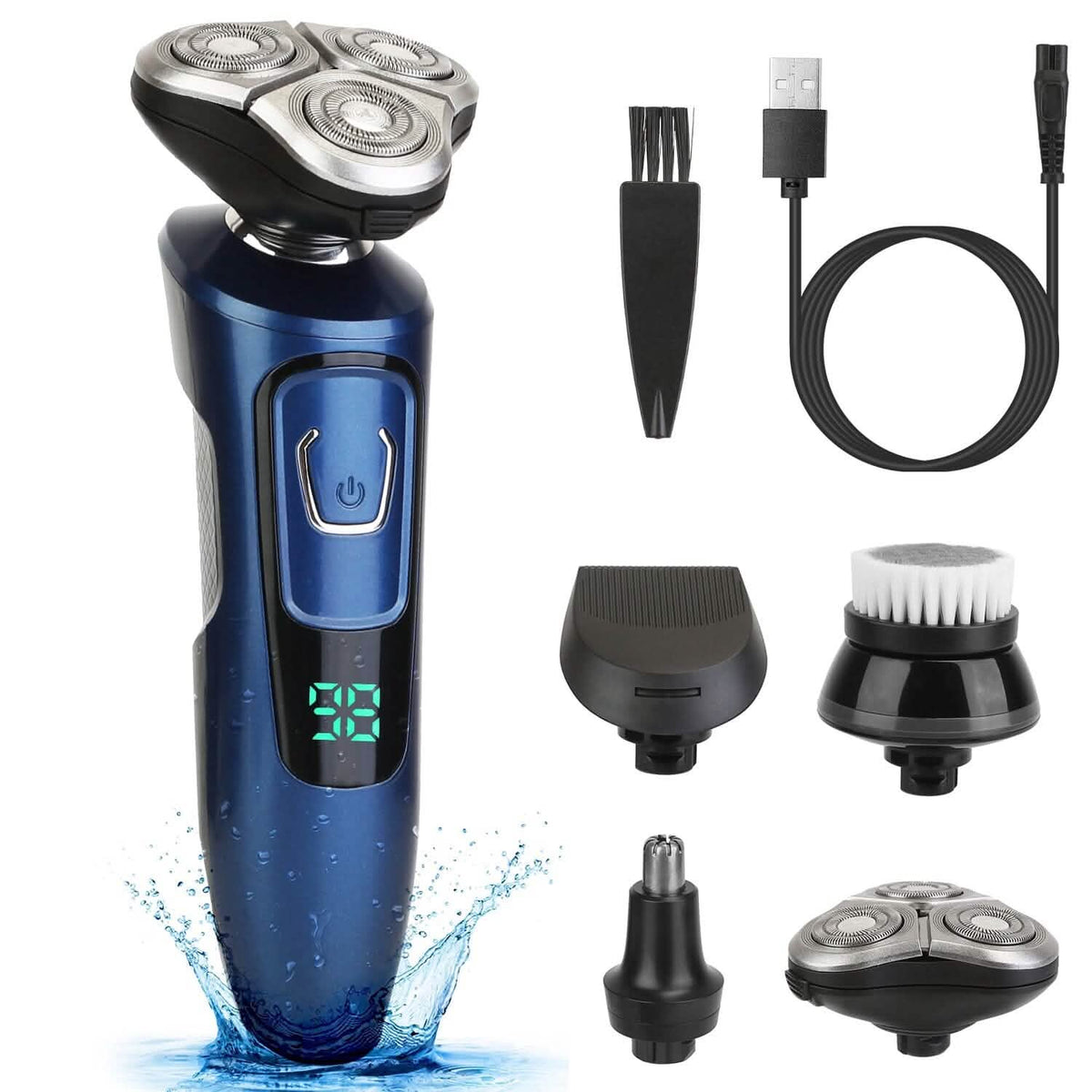 4-In-1 Electric Razor Shaver Rechargeable Cordless EasyOptionXY