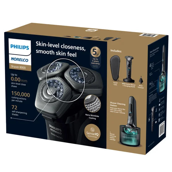 Philips Norelco 8000 Wet & Dry Electric Shaver with SenseIQ - Open Box WOFSPORTS
