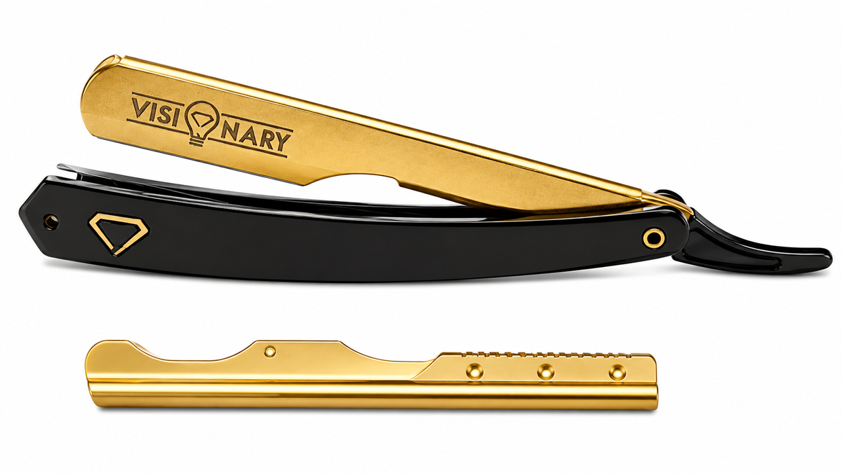 Black & Gold Razor Visionary Barbers