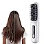 GO Brush, 2026 New GO Brush, Portable Straightener Brushs for Travel, with LCD Temperature Display, 2 in 1 Hair Straightener, Women Hair Fast Heating Cordless Mini Brushs (Blue) 7DAY'S
