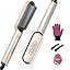 Hair Straightener Brush, TYMO Ring Hair Straightener Comb Straightening Brush for Women with 5 Temps 20s Fast Heating & Dual Voltage, Black 7DAY'S
