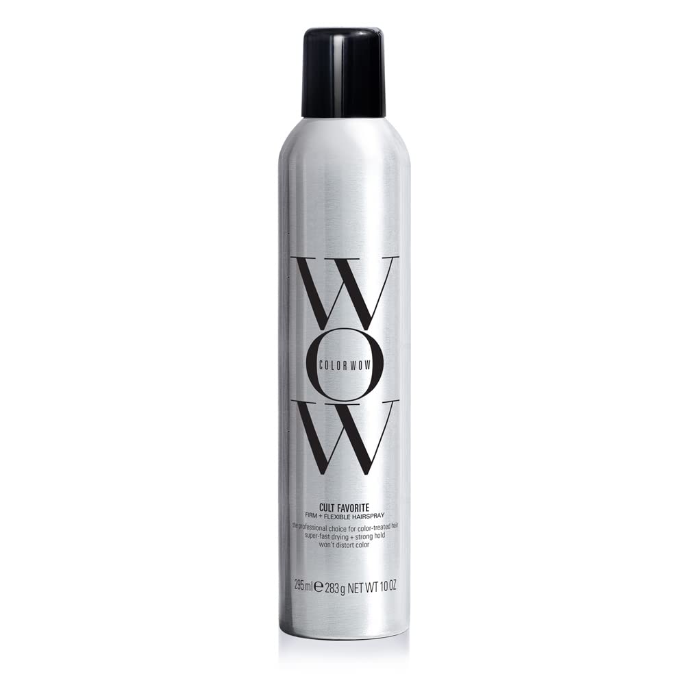 COLOR WOW Cult Favorite Firm + Flexible Hairspray – Lightweight spray with all day hold | Humidity resistance | Heat + UV protection | non stiff, non sticky | Brushable | Non yellowing 7DAY'S