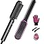 Hair Straightener Brush, TYMO Ring Hair Straightener Comb Straightening Brush for Women with 5 Temps 20s Fast Heating & Dual Voltage, Black 7DAY'S