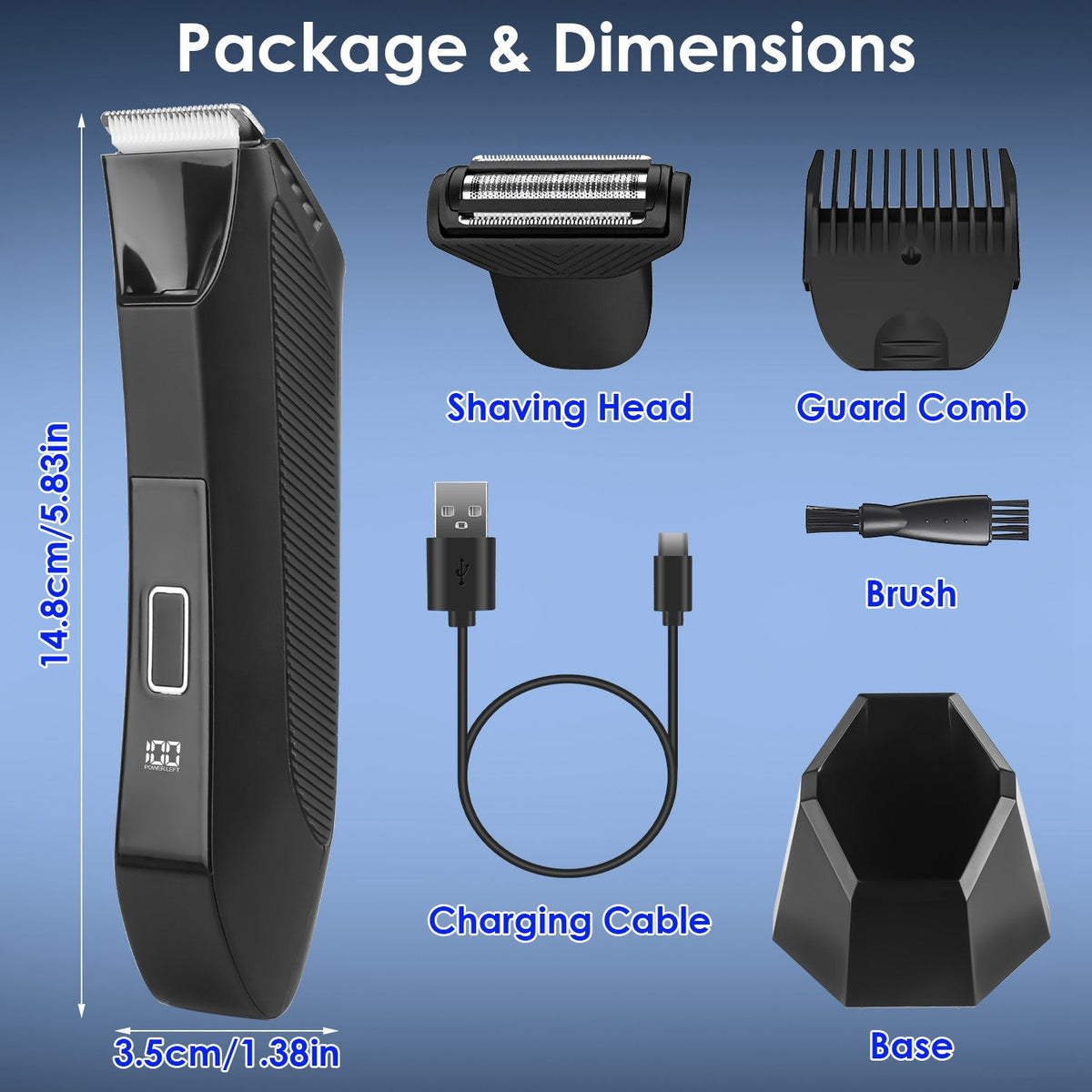 2 In 1 Electric Body Trimmer for Men Gamba Beauty