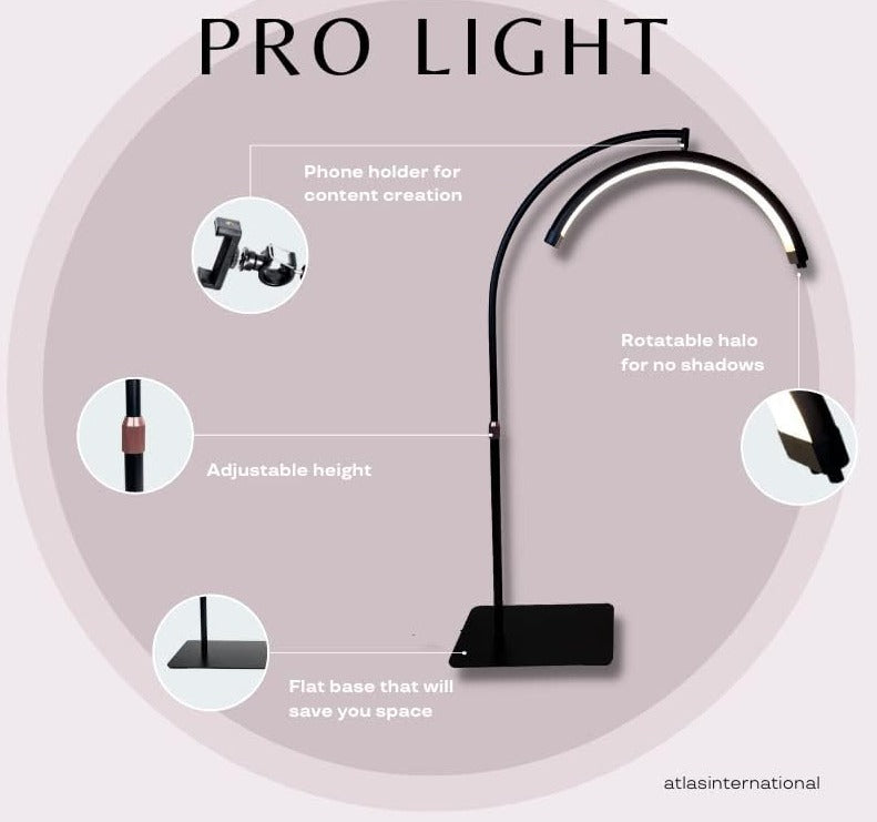 Half Moon Ring Light With Stand (Black)