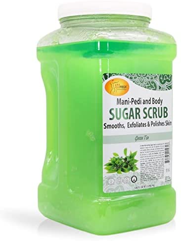 Spa Redi Sugar Scrub Glow - Green Tea 128oz Queen Nails & Beauty Supplies