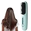 GO Brush, 2026 New GO Brush, Portable Straightener Brushs for Travel, with LCD Temperature Display, 2 in 1 Hair Straightener, Women Hair Fast Heating Cordless Mini Brushs (Blue) 7DAY'S