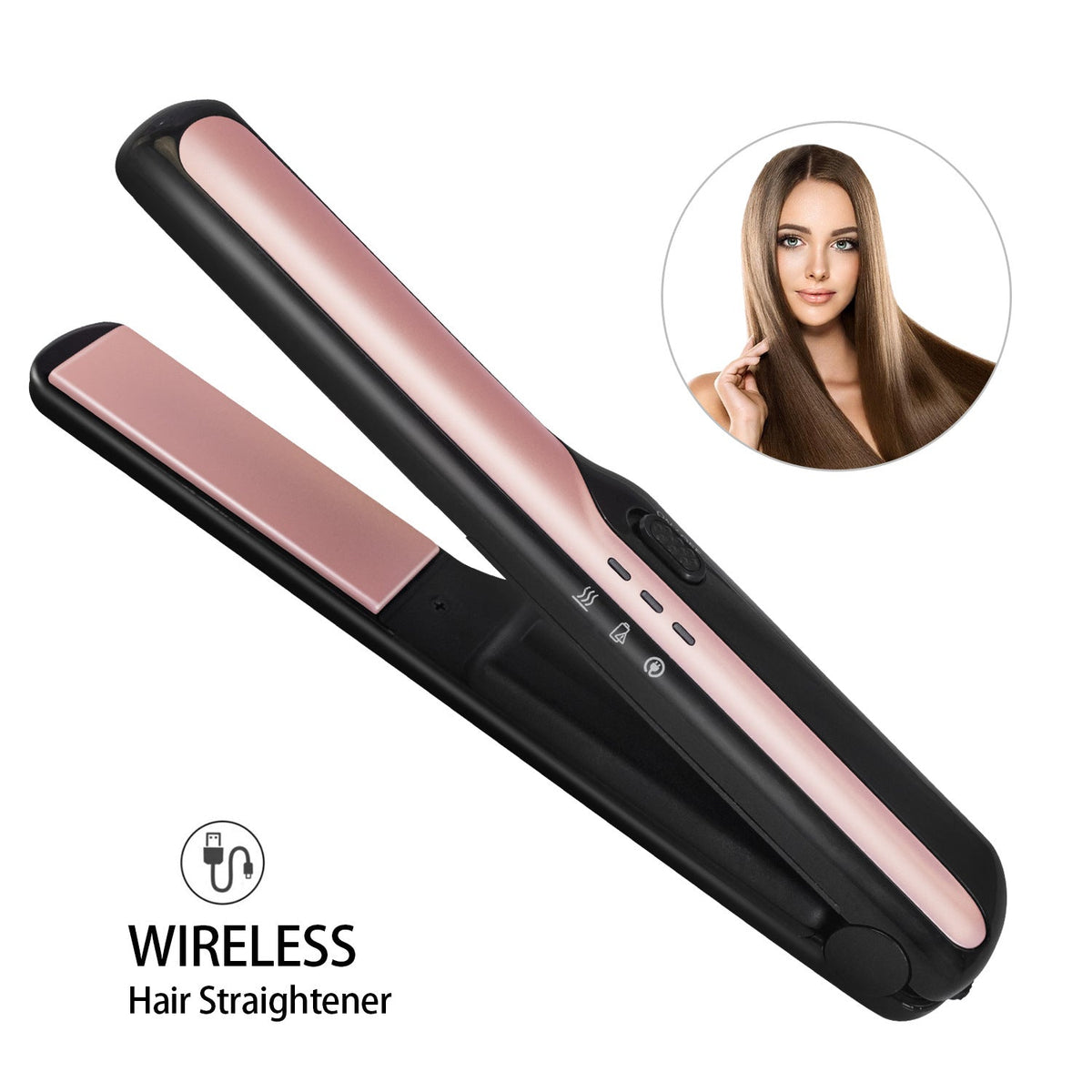 USB wireless charging hair straightener My Store
