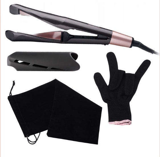 2 In1 Professional Hair Straightener Hair Crimper Dry/Wet Hair Straightening Curling Comb Elyvora LLC