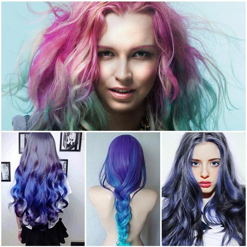 Temporary Mini Disposable Crayons Hair Color Dyeing Mascara Dye Chalk Box With Brush My Store