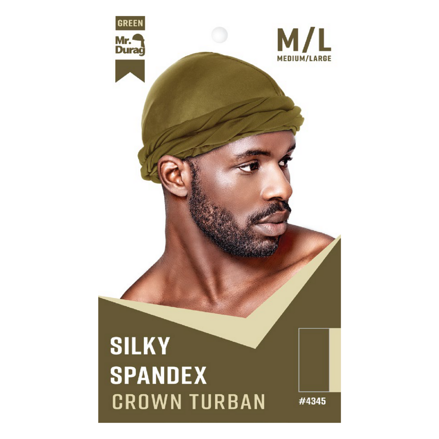 Mr. Durag Silky Spandex Crown Turban, 1 Count, Assorted Colors Annie International, Inc.