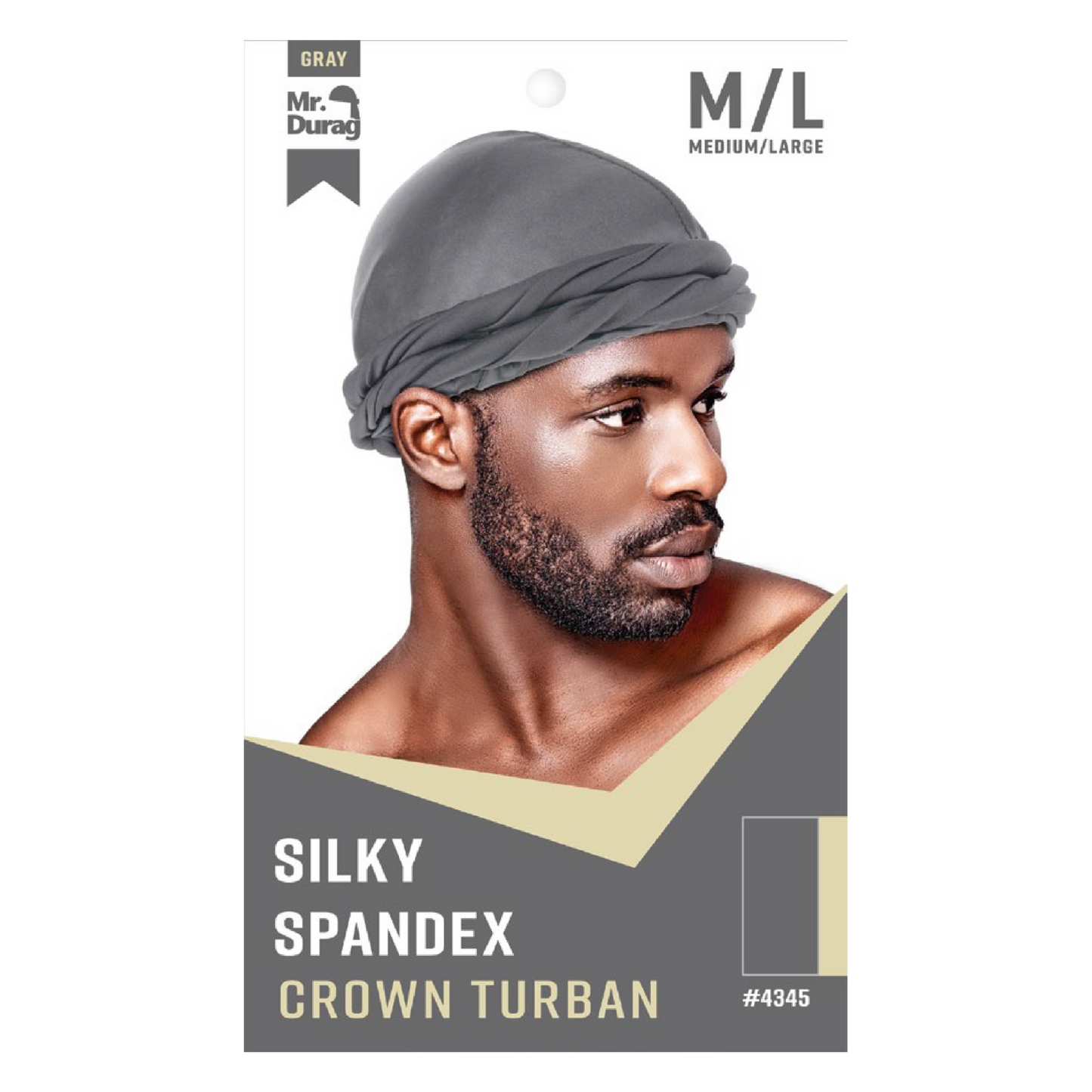Mr. Durag Silky Spandex Crown Turban, 1 Count, Assorted Colors Annie International, Inc.