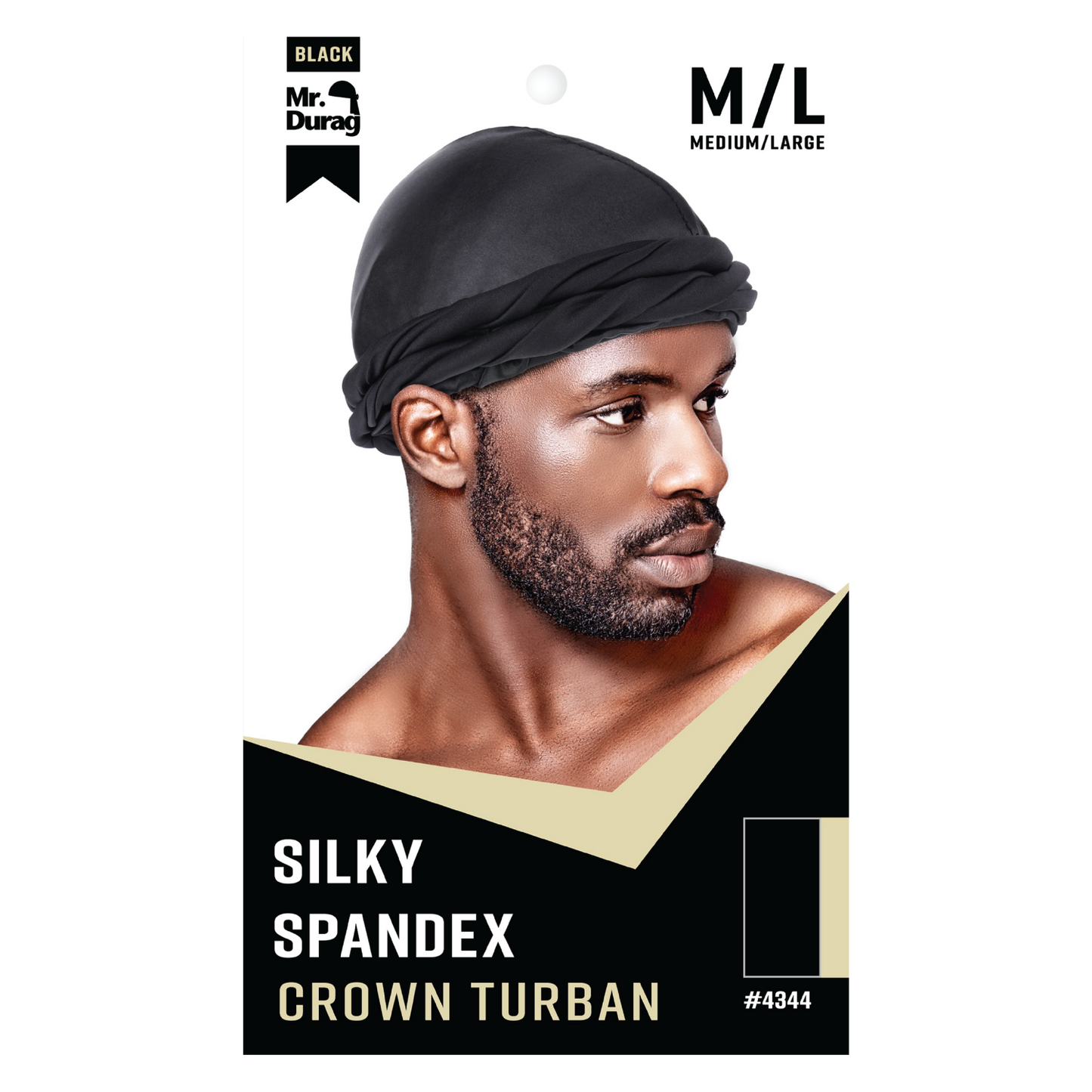 Mr. Durag Silky Spandex Crown Turban, 1 Count, Assorted Colors Annie International, Inc.