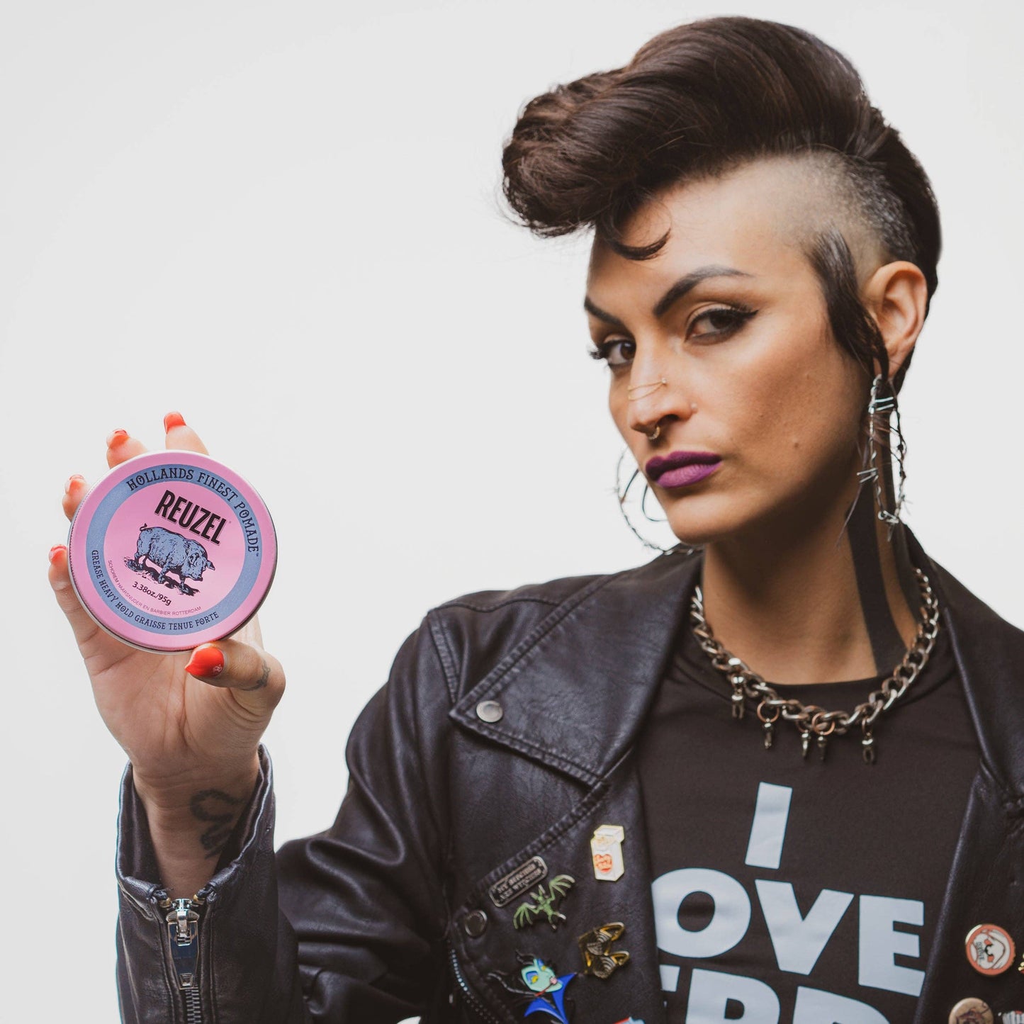 Reuzel Pink Pomade Grease Oil Based Medium Shine Strong Hold The Grease Shop