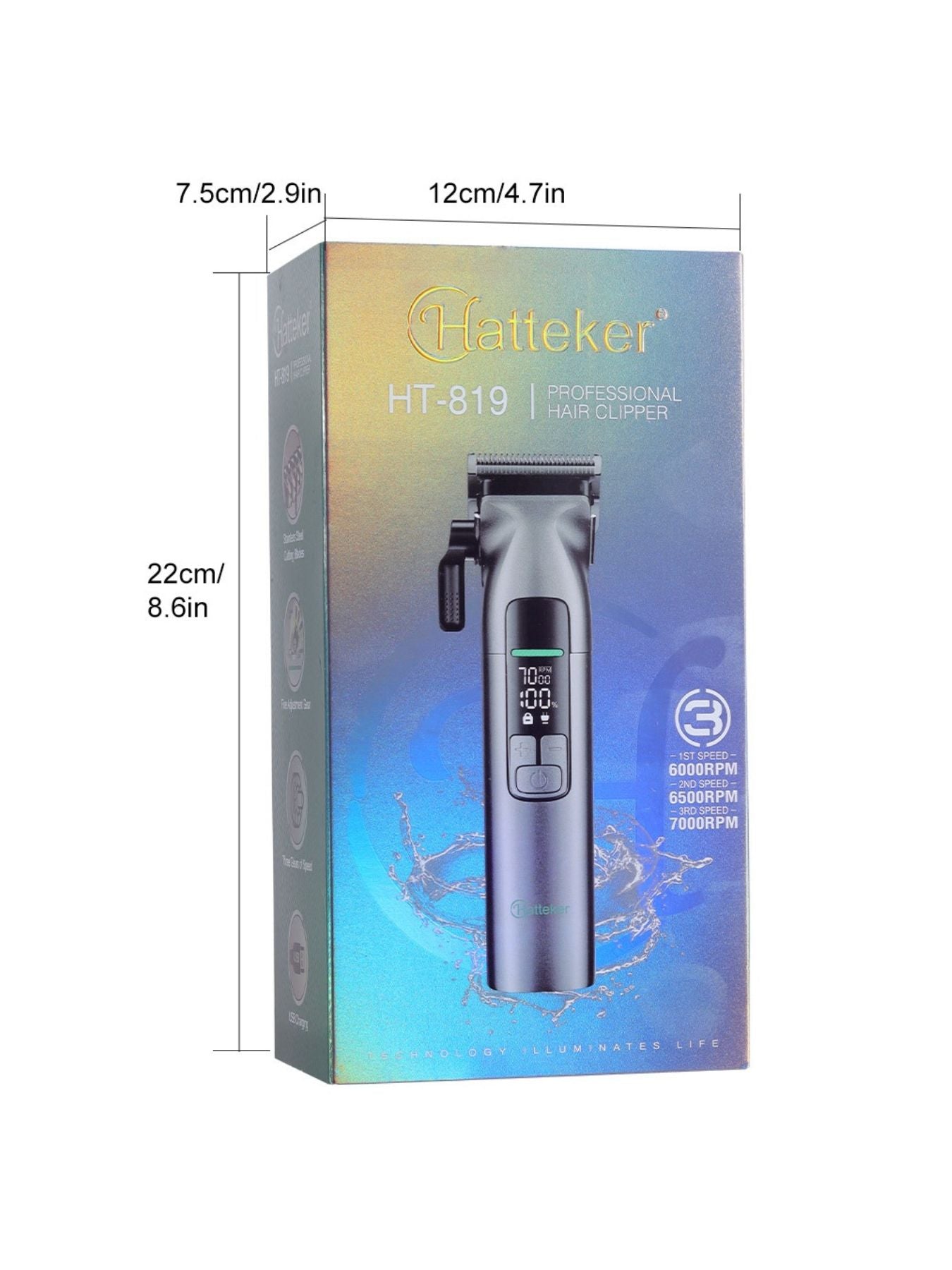 Cordless Hair Clipper with LED Display Unique Oils
