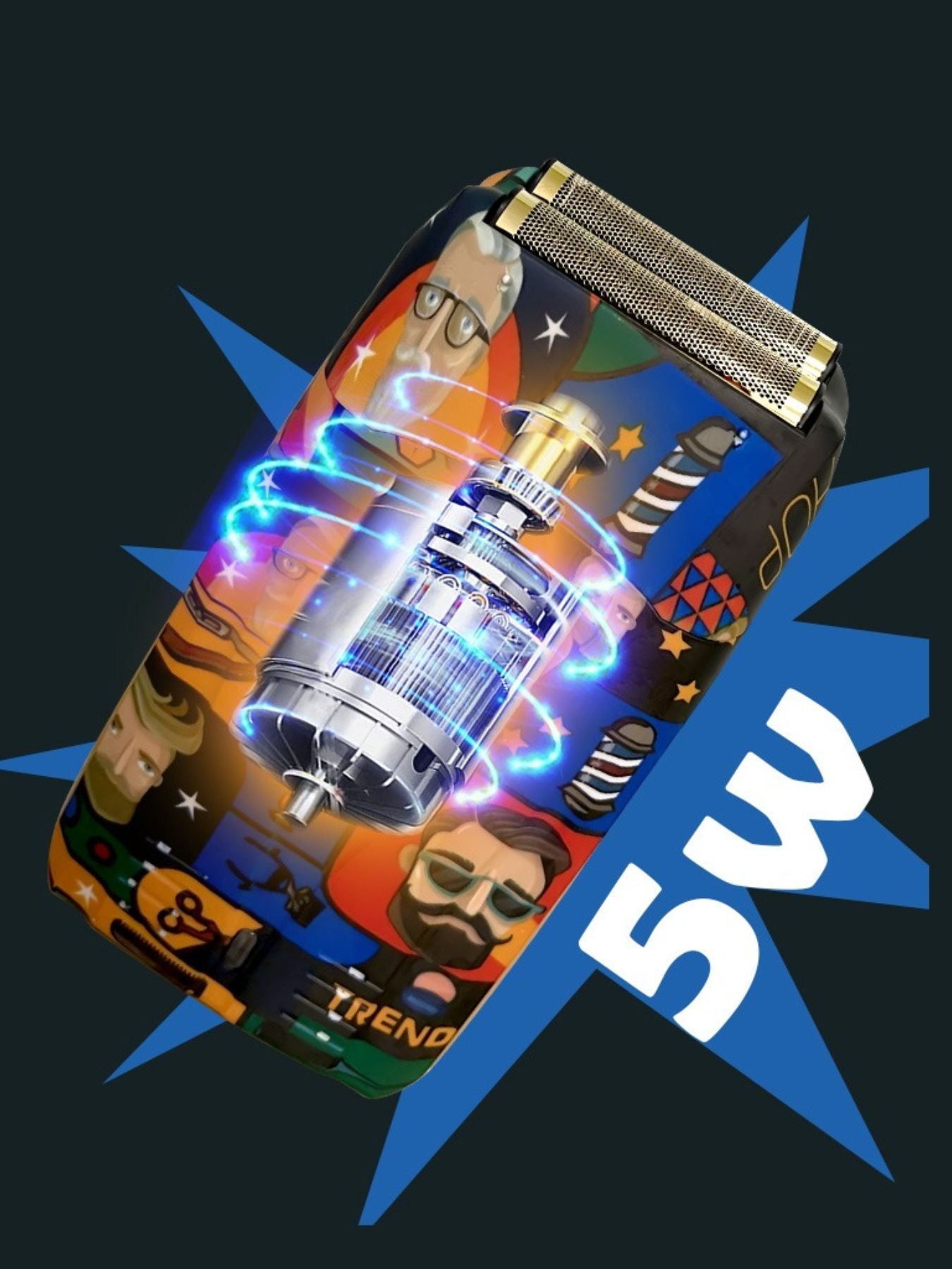 Barber-Themed Foil Shaver Unique Oils