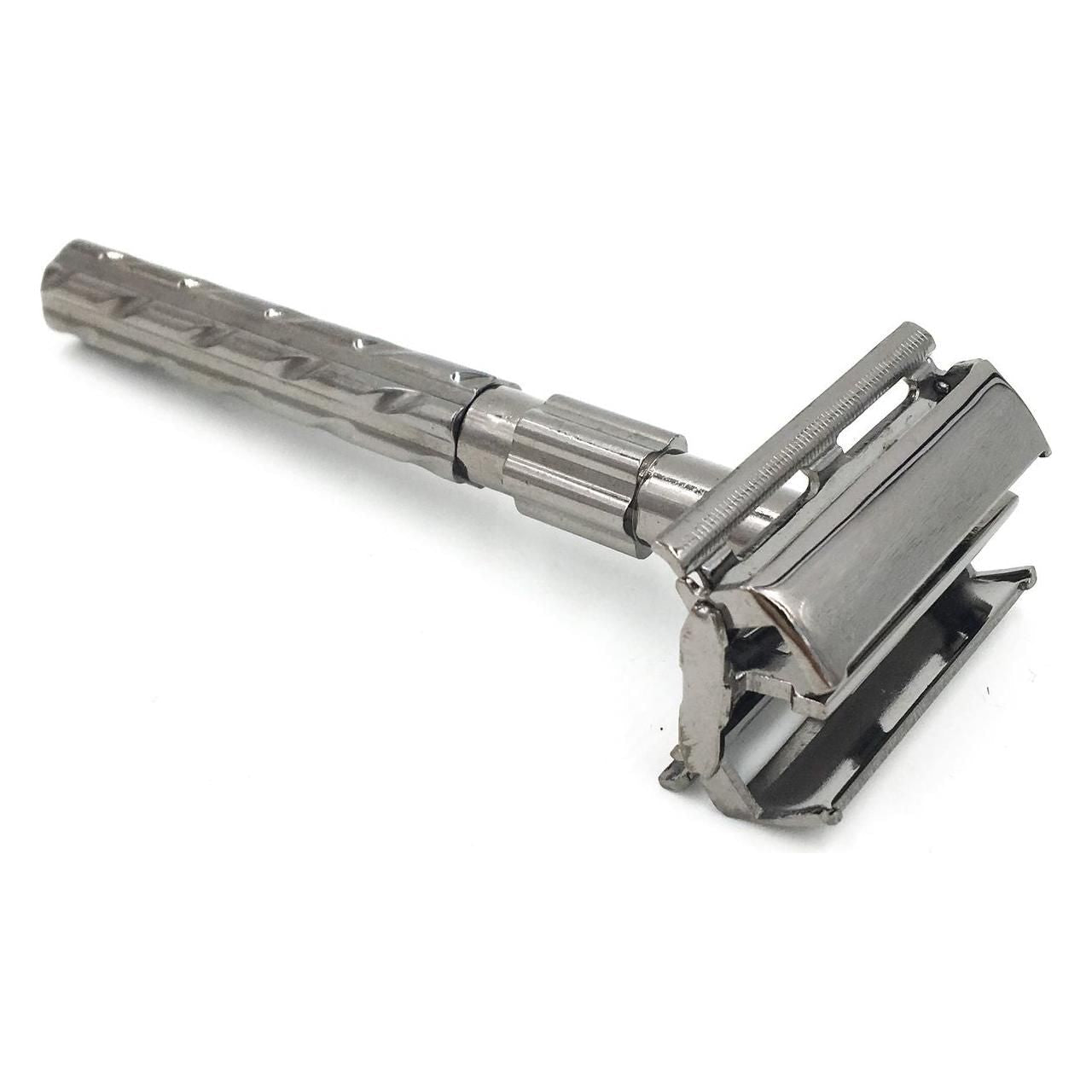 Parker 22R Gunmetal Long Handle Butterfly Safety Razor Pasteur Pharmacy