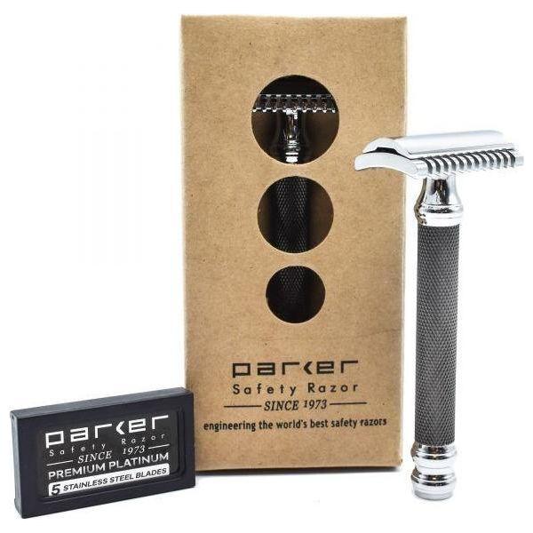 Parker 26C Open Comb Graphite Handle Safety Razor Pasteur Pharmacy