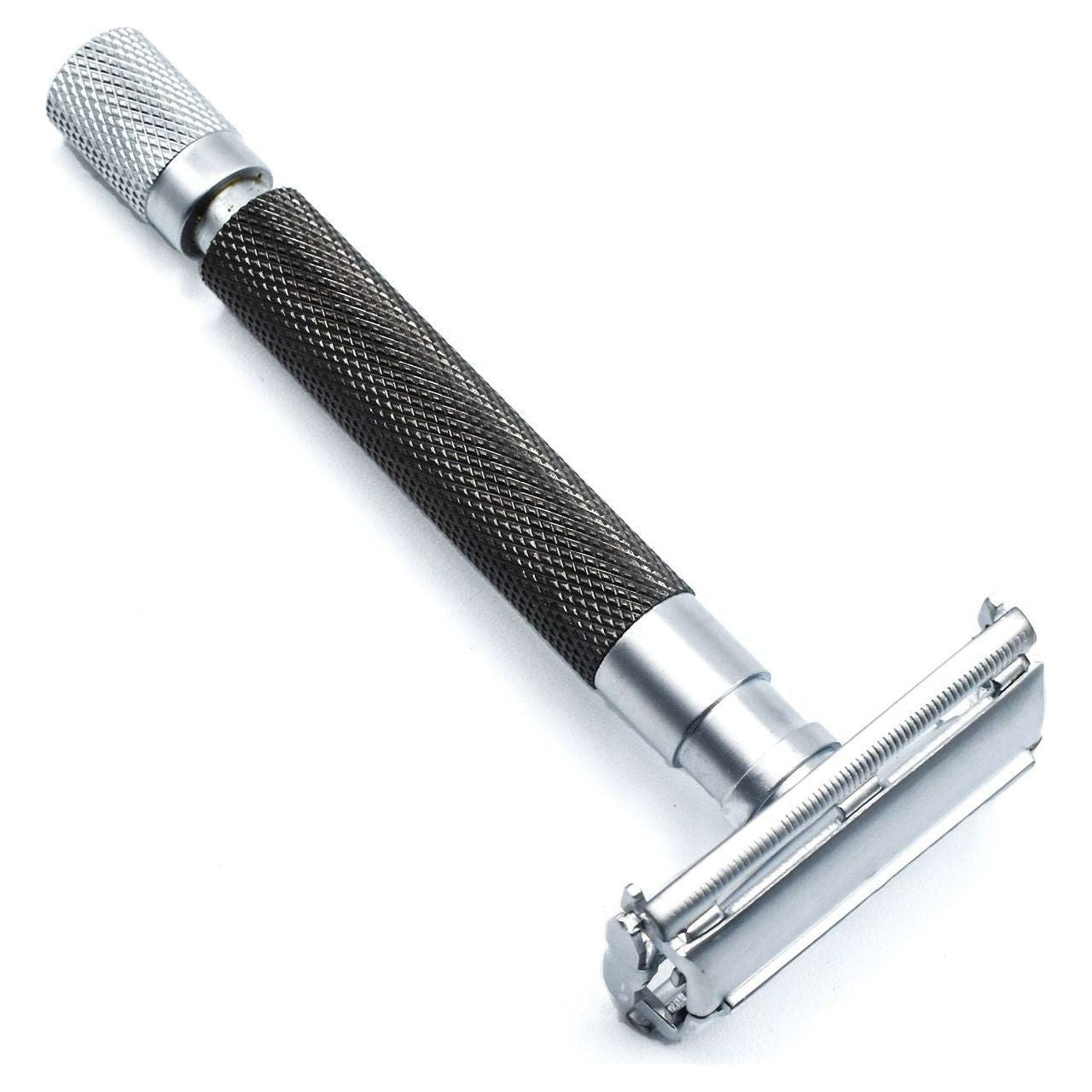 Parker 74R GR Graphite & Satin Chrome Heavyweight Butterfly Open Safety Razor Pasteur Pharmacy