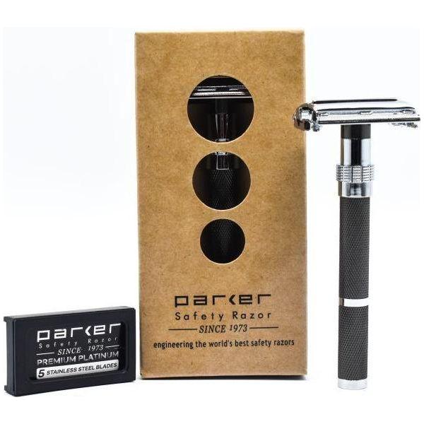 Parker 96R Long Handle Butterfly Safety Razor - Graphite Pasteur Pharmacy