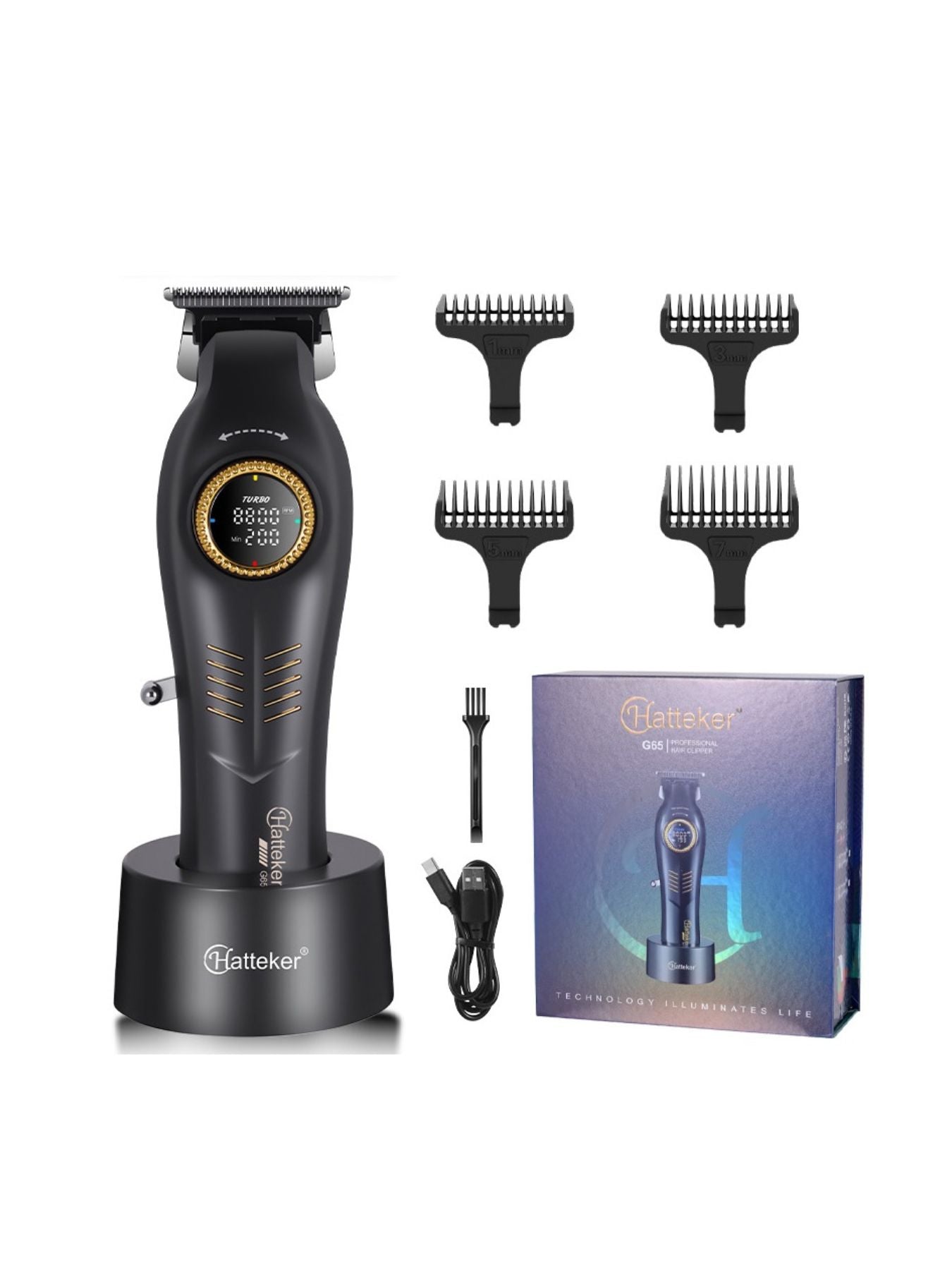 Cordless Hair Clipper with LED Display Unique Oils