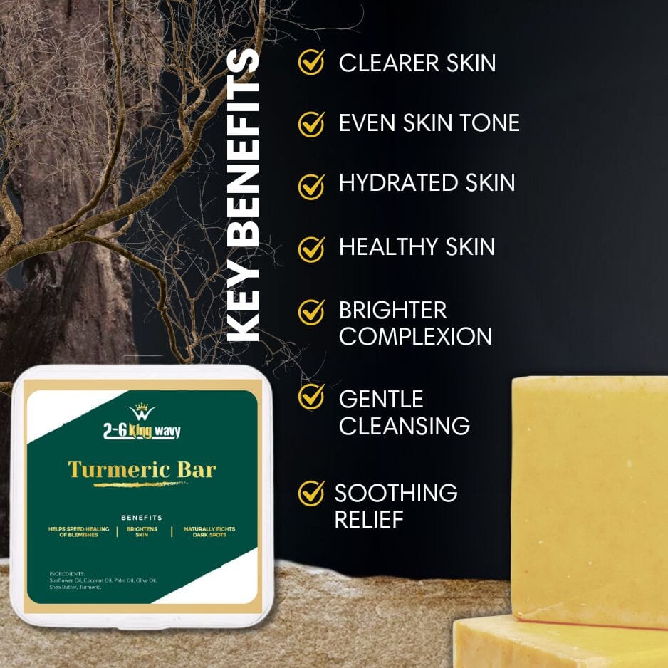 Turmeric Face Bar for Dark Spots & Uneven Skin 26 King Wavy Merch, LLC