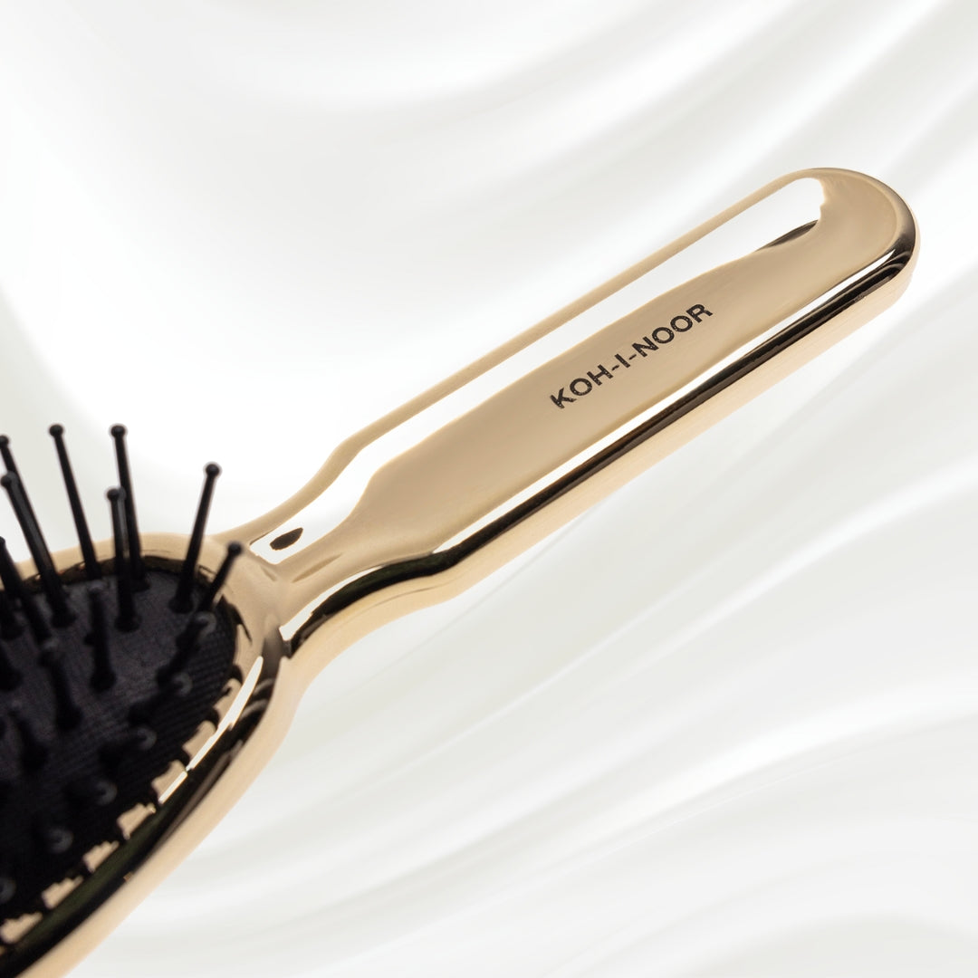 Metallic Pneumatic Oval Synthetic Pin Hairbrush KOH-I-NOOR Beauty USA