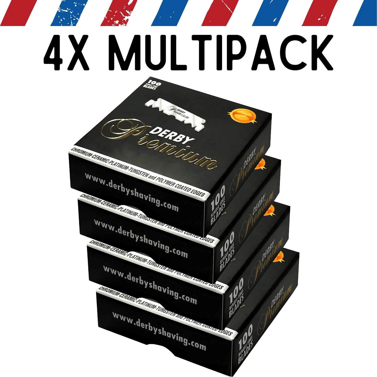 Derby Single Edge Razor Blades 100 pcs - Premium BarberSets