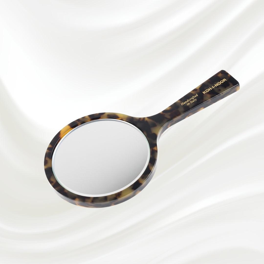 Luxury Hand Mirror - Garden Green Acetate with German Glass KOH-I-NOOR Beauty USA