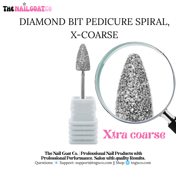TheNailGoatCo Diamond Bit Pedicure Spiral – X-Coarse TheNailGoat.Co