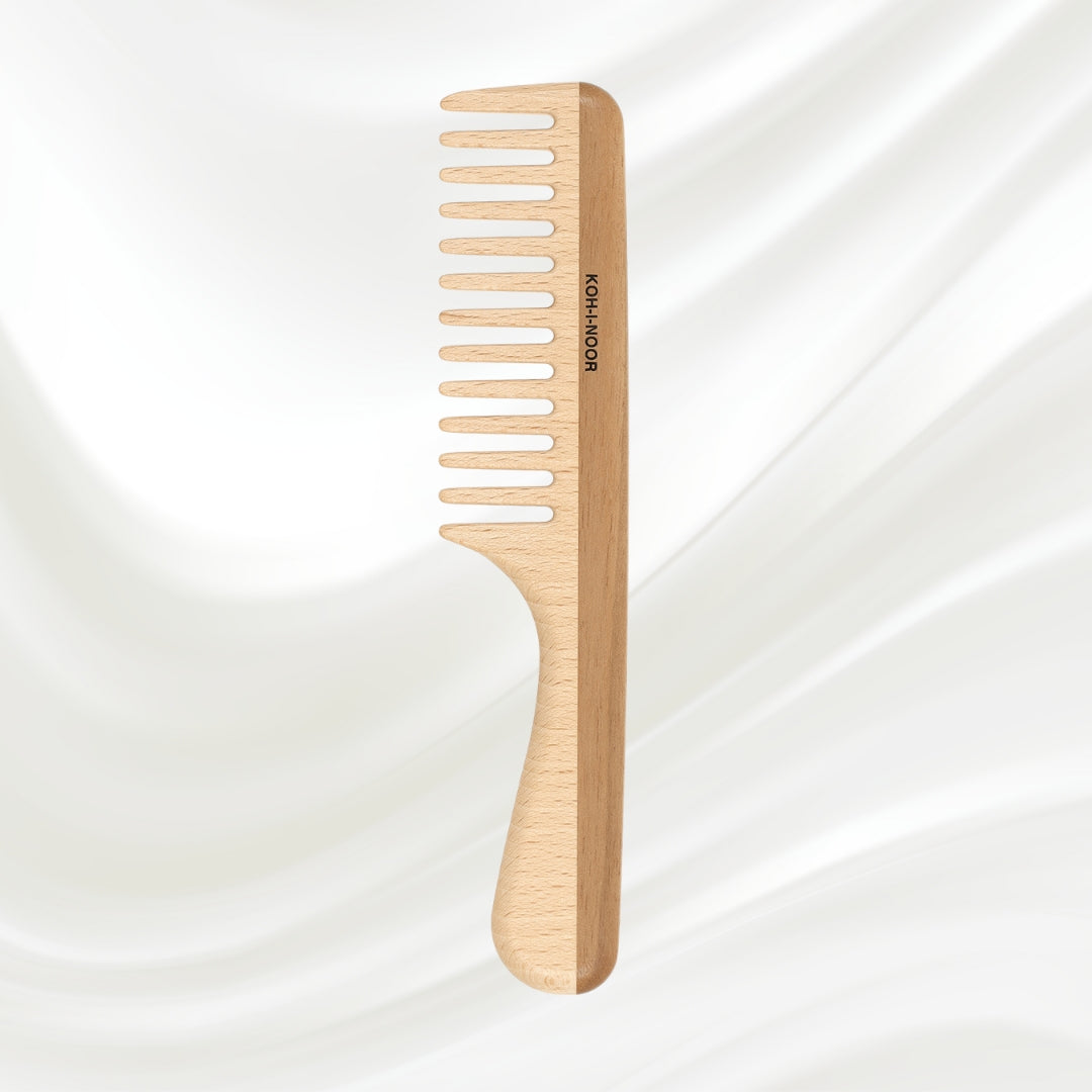 Legno Beech and Kotibe Wood Wide Tooth Comb KOH-I-NOOR Beauty USA