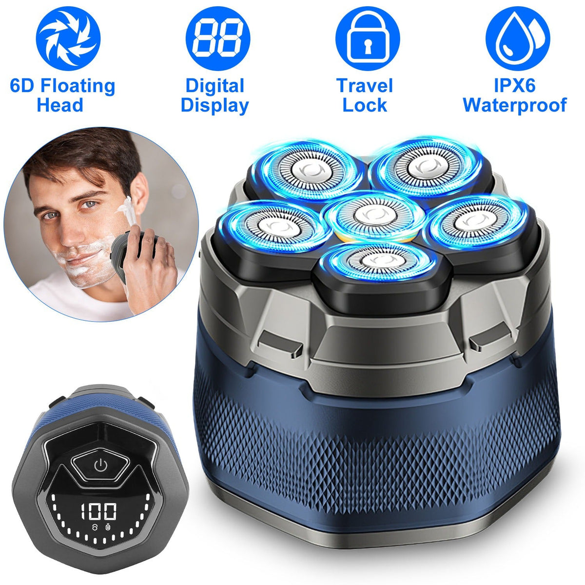 Cordless Electric Head Shaver For Men Gamba Beauty
