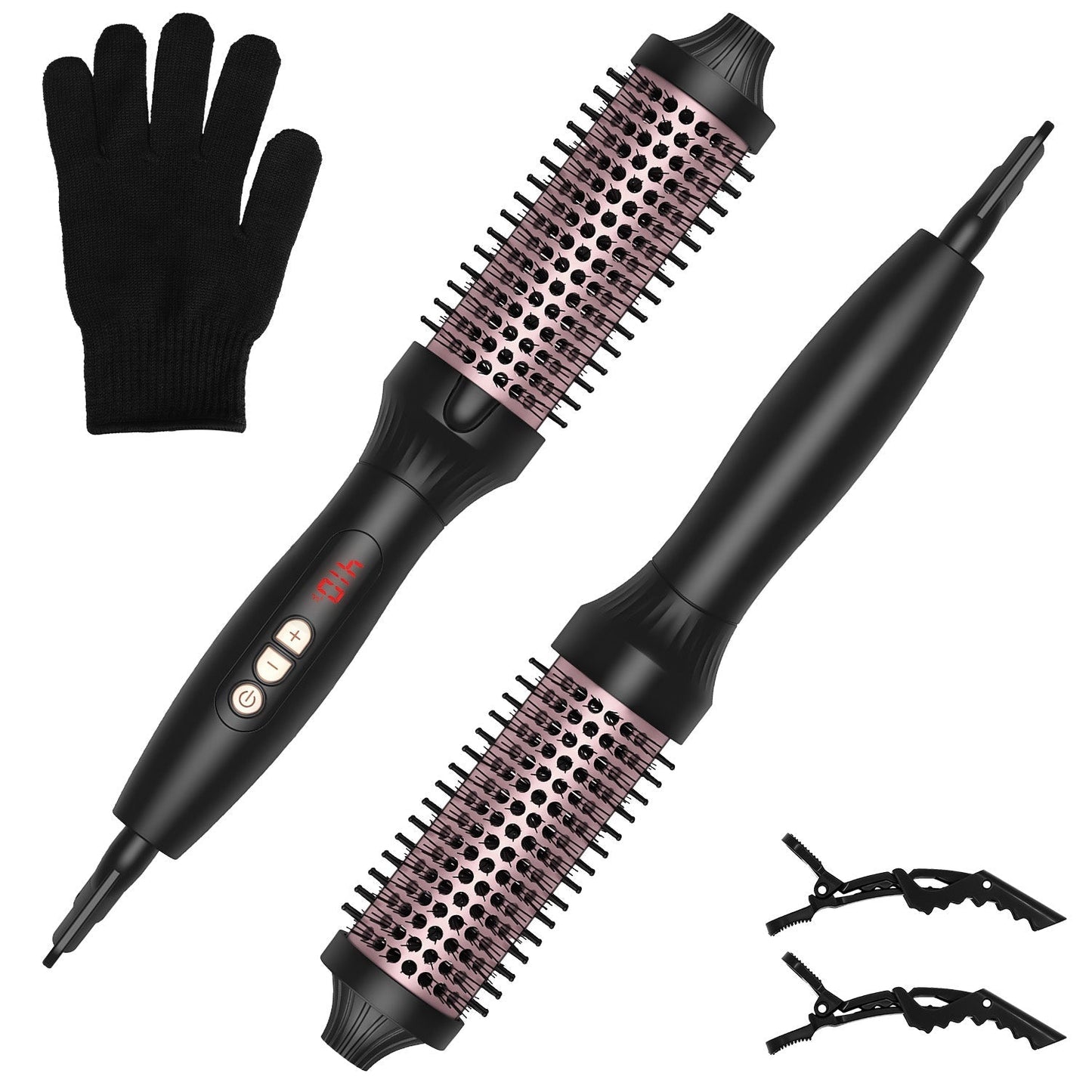 3 In 1 Thermal Brush Hair Curler Brush Hair Curler Straightener with 10 Heating Levels 30S Fast Heating Fit for All Hair Types for Home Travel GBruno Store