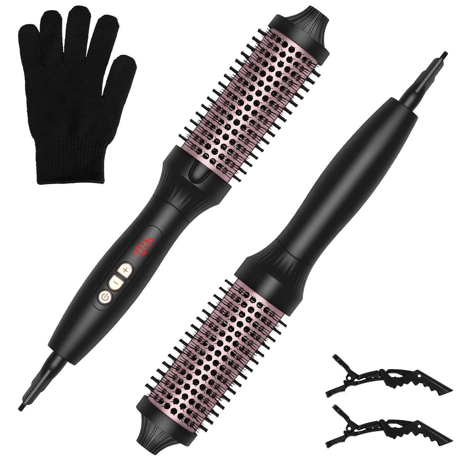 3 In 1 Thermal Brush Hair Curler Brush Hair Curler Straightener with 10 Heating Levels 30S Fast Heating Fit for All Hair Types for Home Travel GBruno Store