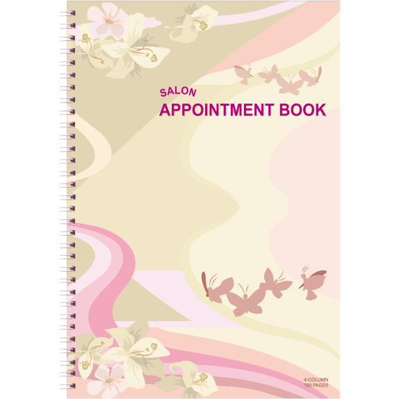 Berkeley Salon Appointment Book 4-Column 150-Pages