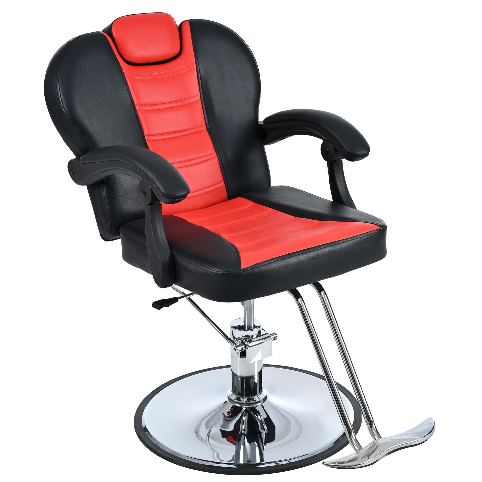 Classic Reclining Barber Chair Salon Chair For Hair Stylist With Heavy Duty Hydraulic Pump, 360° Rotation, Tattoo Chair Shampoo Beauty Salon Equipment, Max Load Weight 330 Lbs HouseOfZazla
