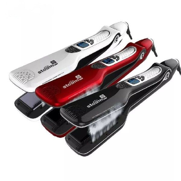 CLRLIFE Steam Hair Brush Titanium Ceramic Flat Iron Elyvora LLC