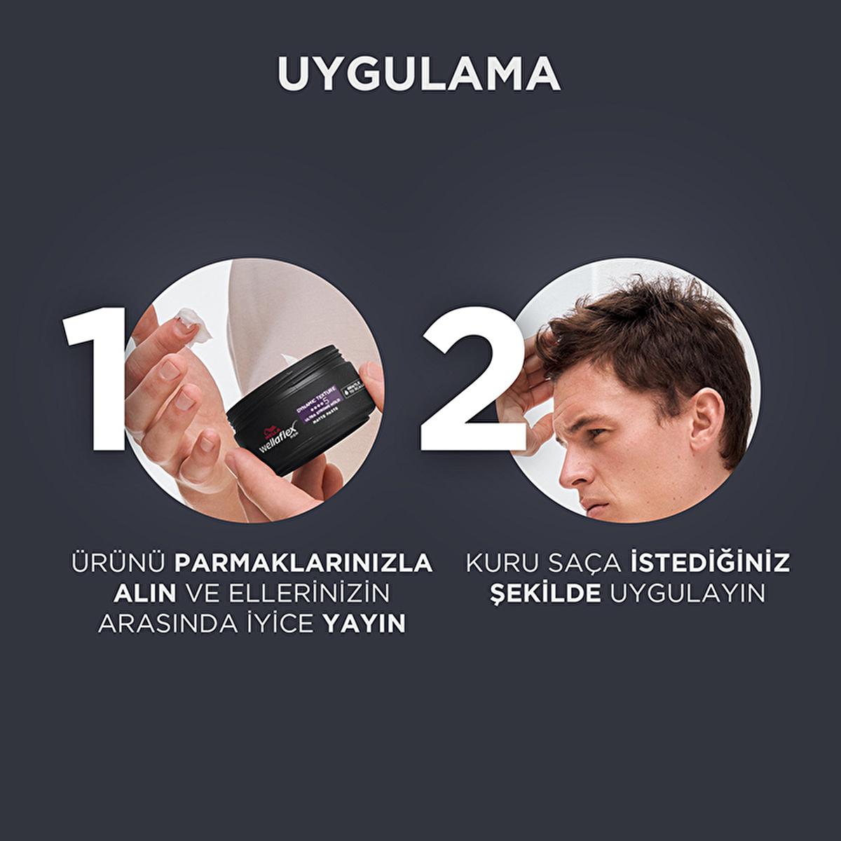 Wella Wellaflex Men Dynamic Texture Mat Paste - Ultra Strong Hold Hair Wax | 75 ml Beauty Care Bag