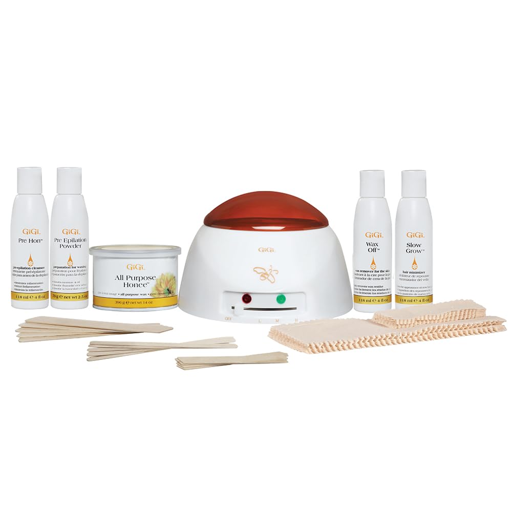 GiGi Professional Waxing Hair Removal Student Starter Kit + Honee Wax, 14 Ounces Lunali Nail Supply
